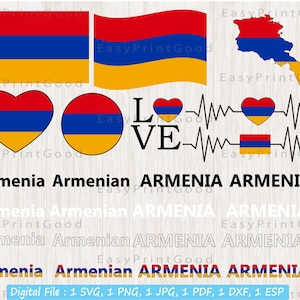 Armenia Flag SVG Bundle: National Symbols Clipart (Digital Download)