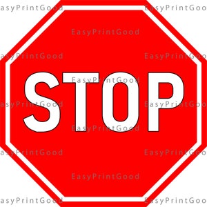 Stop Road Sign Stop Clipart Stop Sign Digital clipart for Design Clip Art Svg Png Jpg Esp Dxf FIle Cut File