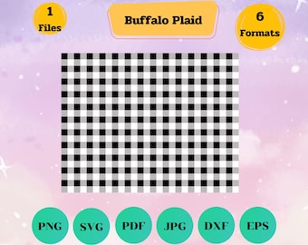 Büffel-Plaid-Svg-Muster Svg Nahtlose Hintergrund-Clipart Karomuster Svg Büffel-Svg Silhouette geschnitten Datei Cricut svg jpg png eps dxf datei