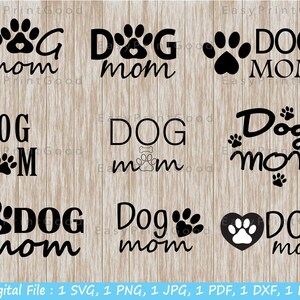 Hond Moeder paw Svg, Hond Svg, Dog Mom Clipart, Dog Mom Svg, Dog Mom Bundle, Dog Mama Svg, Dog Mom Silhouet, Fur Mama Vector, Cut bestand, Cricut