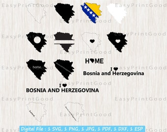 6x Bosnien-Herzegowina Flaggen-Aufkleber – Wetterfest, 40 Mm Größe, Vinyl-Material