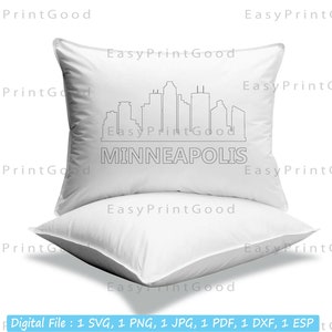 Skyline Minneapolis Svg, Minneapolis USA, Minneapolis Skyline Silhouette, United States, City Skyline, Outline, Cut file, Cricut, Glowforge image 6