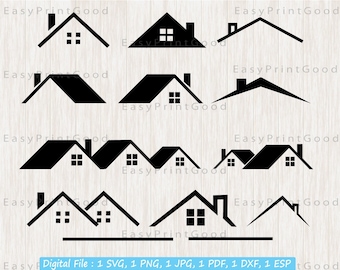 House Roof Svg, House Roof Frame Svg, Roofing Svg, Roofer Svg, Realtor Real Estate Roof Svg, Realtor Real Estate Bundle, Cut file, Cricut