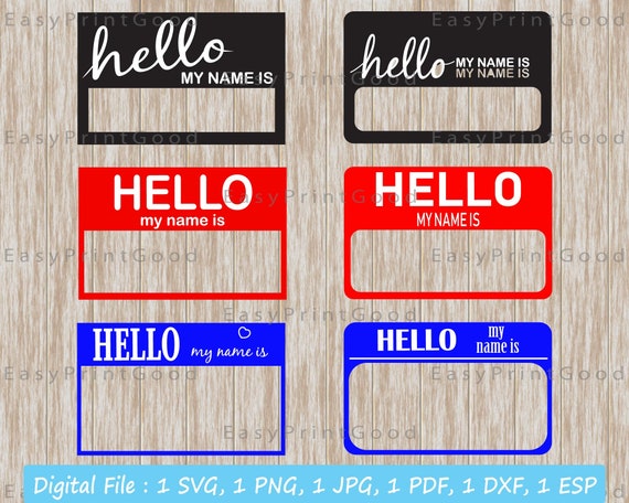 Download Hello My Name Is Svg Hello I M New Here Svg Hello Name Etsy