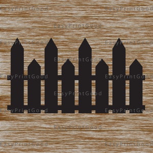Fence Svg Farm Fence Cutting File Wooden Fence Silhouette Fence file for Cricut Fence Clipart Svg Png Jpg Esp Dxf FIle Cut File Digital File