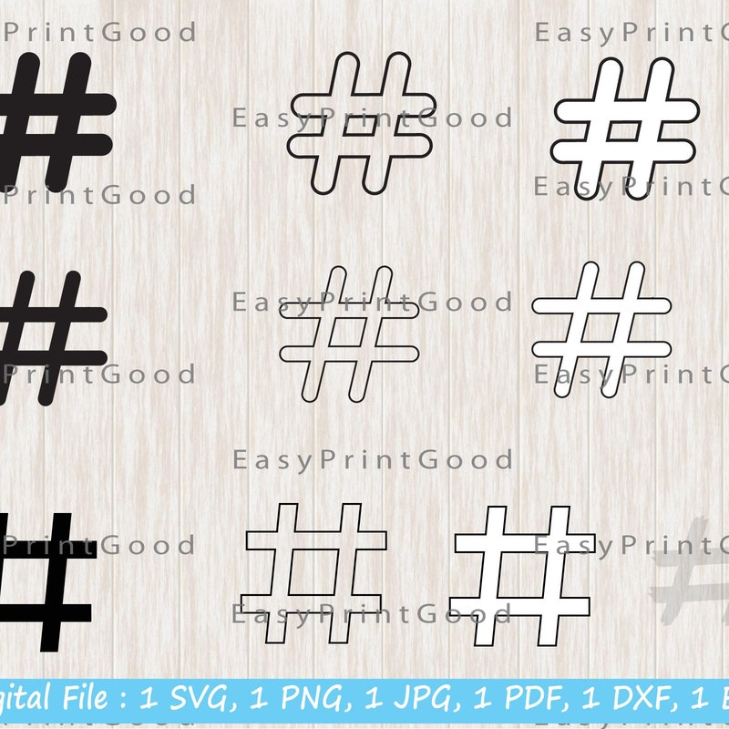 Hashtag Sign - Etsy