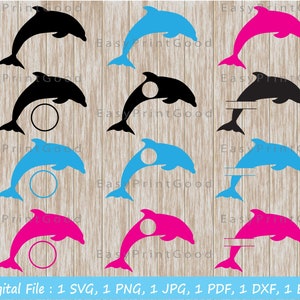 Dolphin svg Svg Whale Svg Dolphin Clipart Dolphin Monogram Dolphin Svg Bundle Dolphin Vector Dolphin Split Svg Dolphin Silhouette Cricut