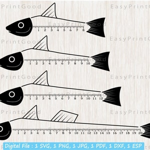 6 Pcs Fish Ruler Decal Fish Measuring Tape Sticker for Boat
