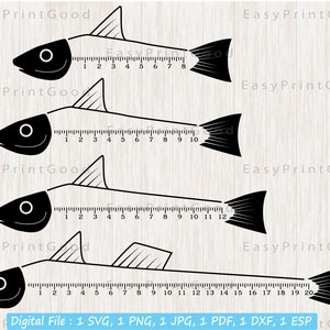 Fish Ruler Svg, Fisherman’s Ruler, Fish Ruler Clipart, Fish Svg, Fishing Svg, Fishing Boat Svg, Lake Svg, Fisherman Svg, Cut file, Cricut