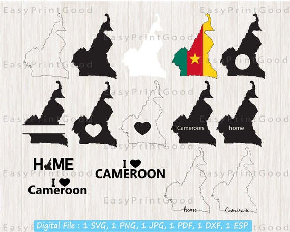 Carte Du Cameroun Avec Le Drapeau Camerounais Sur Une Carte Du