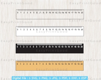 Ruler SVG Clipart: School Teacher Cut Files (Digital Download)
