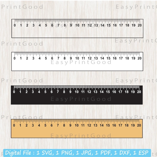 Ruler Svg, School Ruler Svg, Math Teacher Clipart, Back to School Svg, Wooden ruler Svg, Ruler Cut Files For Silhouette, Cut file, Cricut