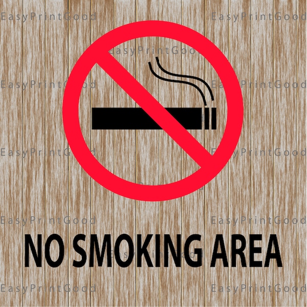 No Smoking Area Svg No Smoking Logo Cutting File No Smoking Silhouette No Smoking file for Cricut Svg Png Jpg Esp Dxf FIle Cut File