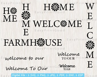 Windmill Home Sign SVG: Farmhouse Welcome Clipart (Digital Download)