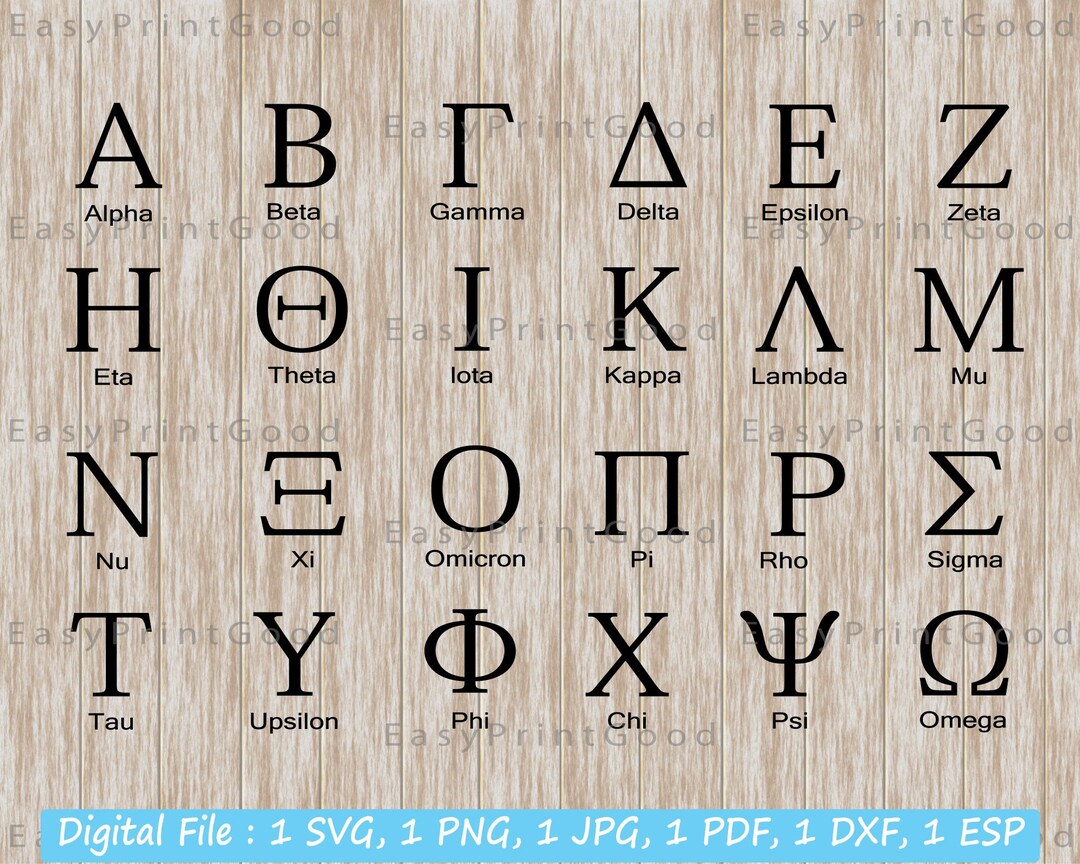 Greek Letters Svg Greek Alphabet Svg Greek Alphabet Clipart - Etsy Canada