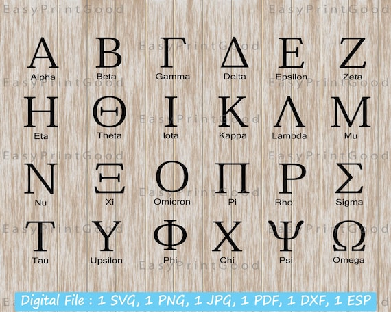 Griekse letters Svg Griekse Alphabet Svg Griekse Alfabet - Etsy België