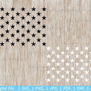 50 estrellas Svg Bandera de Los Estados Unidos 50 Estrellas Svg American Flag Stars Svg USA Flag Stars Svg 4th of July Svg Outlined 50 American Flag Stars Cut file Cricut