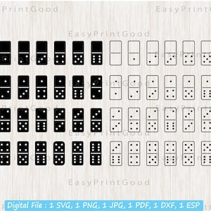 Domino Svg, Domino Svg, Domino Svg, Domino Spiel Clipart, Domino Set Svg, Domino Set Clipart, Domino Logo, Domino Vektor, Plotterdatei, Cricut svg