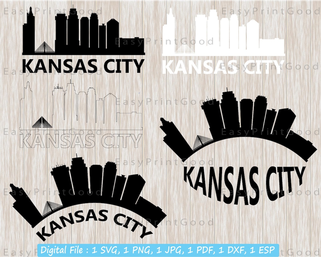 Kansas City Skyline Svg Kansas City Clipart Kansas Etsy