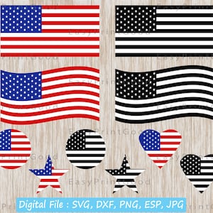 Bandera Americana Svg Angustiada Bandera Americana Svg 4 de Julio SVG Cuatro de Julio Clipart USA Flag Monogram Svg Bandera Americana Patriot Cut archivo