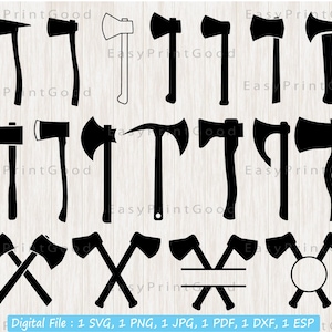 Axt Svg Bundle, Axt Svg, Axt Clipart, Hatchet, Holzfäller, Holzschnitt, Axt Monogramm Rahmen svg, Pick Axt, Axt Logo, Cut File, Cricut