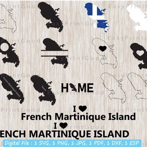 Français Martinique Island Flag Map Svg Bundle, Martinique Island Map, Clipart, Outline, Martinique, Home, Monogram Frame, Cut file, Cricut