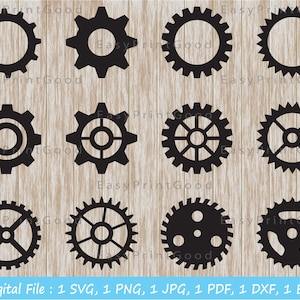 12 Gears Svg, Steampunk Svg, Gears Clipart, Steampunk Gears Svg, Gears Bundle, Gears Svg, Cogs Svg, Gears Silhouette, Cut file, Cricut svg