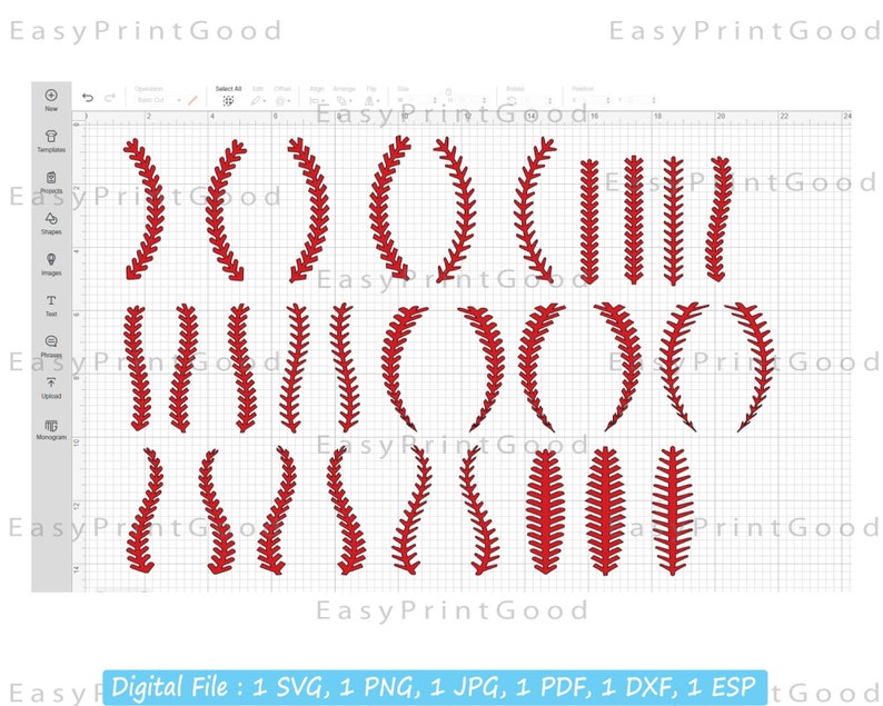 Baseball Stitch Svg Bundle Baseball Laces Softball Softball Etsy