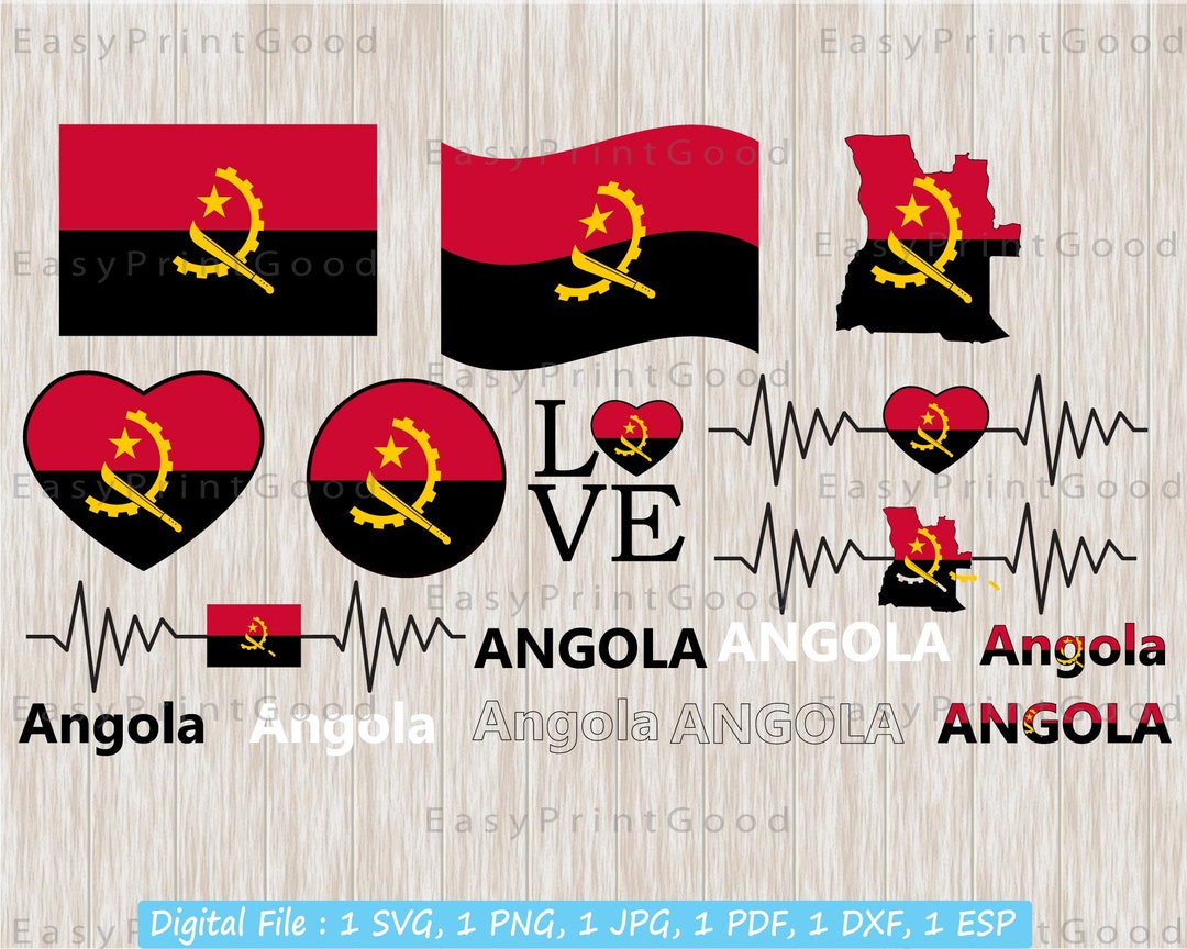 Angola Flag Svg Bundle Angola Flag Svg Love Angola Text - Etsy Singapore