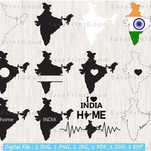 Inde Svg Bundle, État indien, contour de l’Inde, carte indienne, carte de l’État de l’Inde, maison de l’Inde, Scrapbook Clipart, cadre monogramme, fichier coupé, Cricut