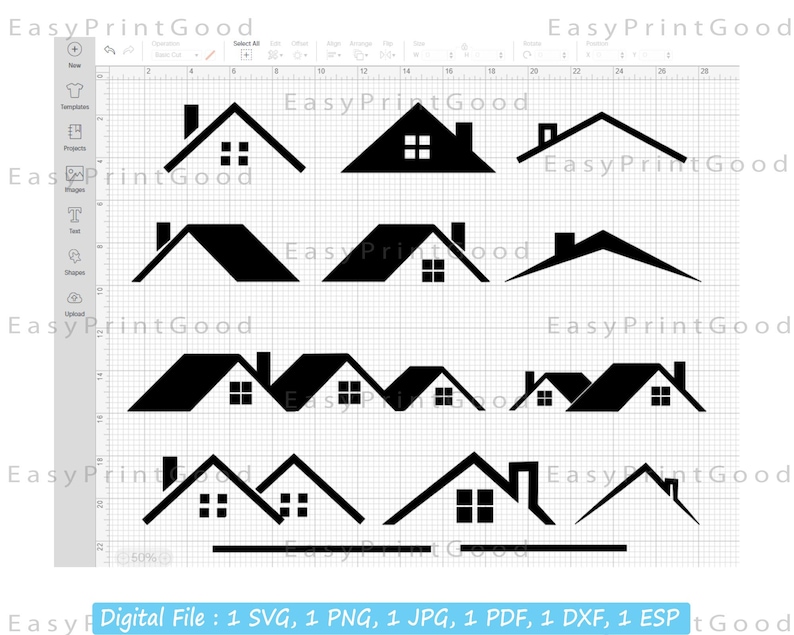 House Roof SVG Bundle: Realtor Real Estate Cut Files (digital Download ...