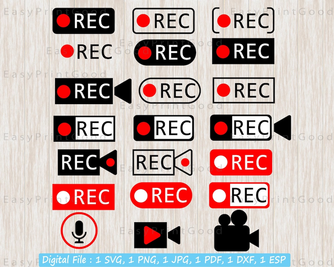 Red Recording Svg, Recording Svg, Recording Clipart, Livestream Svg