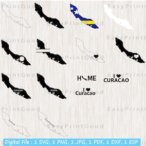 Curacao SVG Bundel, Curacao Eiland Svg, Curacao Clipart, Curacao Kaart Svg, Curacao Monogram Svg, Curacao Silhouette, Cut file, Cricut