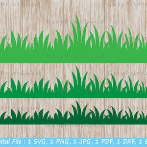 Grass Svg, Green Grass Svg, Green Grass Clipart, Wild Grass border Svg, Grass Silhouette, Svg, Dxf, Png, Eps, Grass Cricut Files