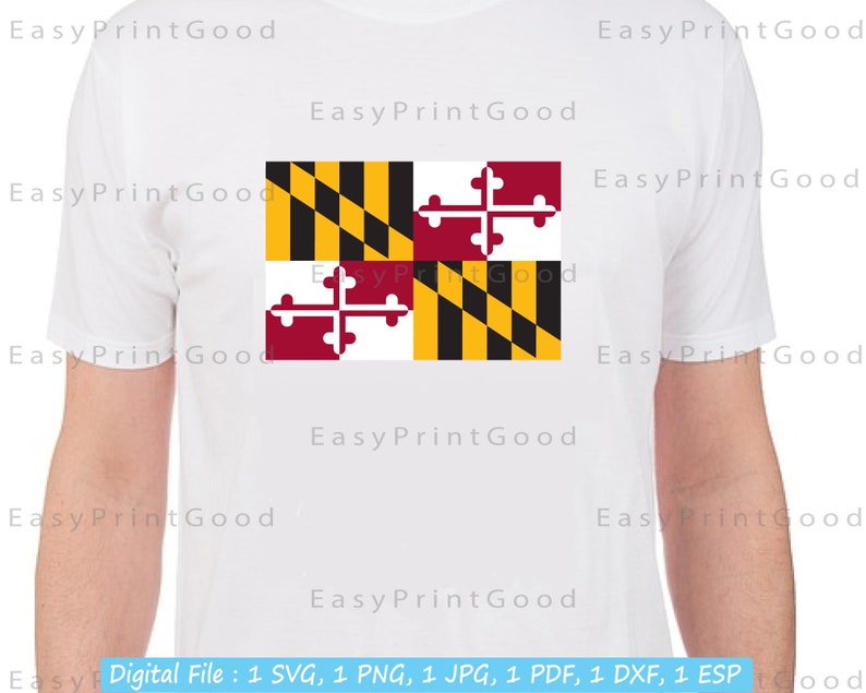 Maryland Flag Bundle Svg, Maryland State Flag Svg, Love Maryland, Waving Maryland, Maryland Clip Art, Heart Maryland, Cut file, Cricut image 4