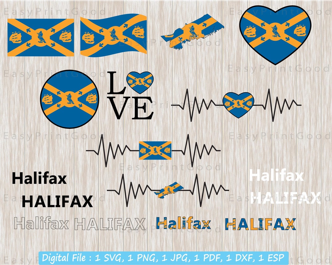 Halifax Flag Svg Bundle Halifax Flag Clipart Halifax Nova Etsy