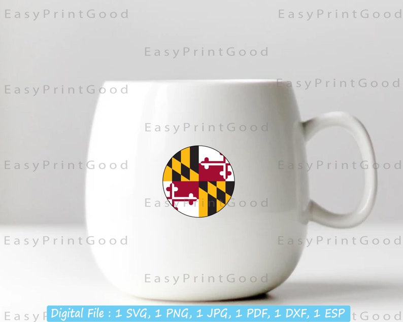 Maryland Flag Bundle Svg, Maryland State Flag Svg, Love Maryland, Waving Maryland, Maryland Clip Art, Heart Maryland, Cut file, Cricut image 5