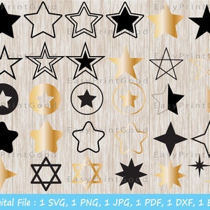 Stars Svg, Stars Vector, Stars Clipart, Star Cut File, Star Files For Cricut, Stars Svg Bundle, Star Digital Download Svg, Star Silhouette