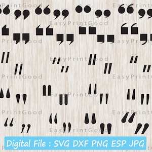 Marcas de comillas SVG, Citaciones Clipart, Guillemets Svg Files, Apostrophe Cut Files Citation marks Clip Art Punctuation Cricut svg