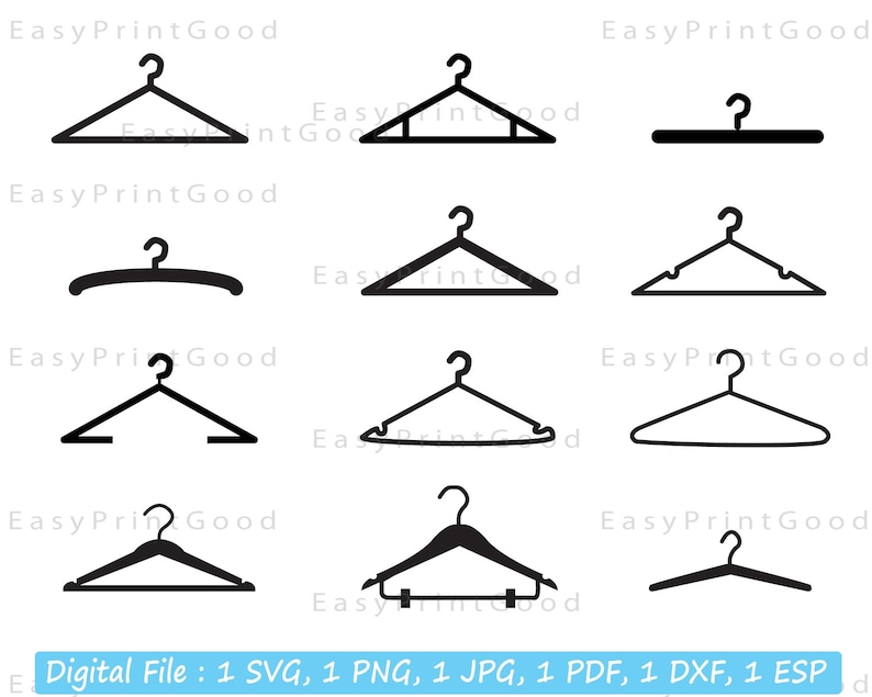 Clothes Hanger Svg Bundle Hangers Svg Clothes Hangers Svg Etsy