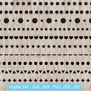 Dotted Lines SVG Bundle: Monogram, Decor, Silhouette (Digital Download)