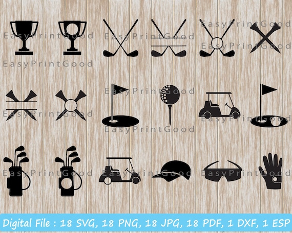 Download Golf Svg Golf Monogram Frame Svg Golf Clipart Golf Club Etsy