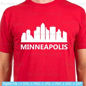 Skyline Minneapolis Svg, Minneapolis USA, Minneapolis Skyline Silhouette, United States, City Skyline, Outline, Cut file, Cricut, Glowforge image 4