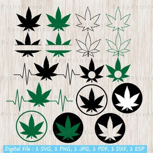 Marihuana-Blatt-Svg-Bundle, Marihuana-Blatt-Svg, Weed-Svg, Marihuana-Clipart, Weed-Blatt-Svg, Cannabis, Marihuana-Blatt-Monogramm-Rahmen, Cut-Datei, Cricut