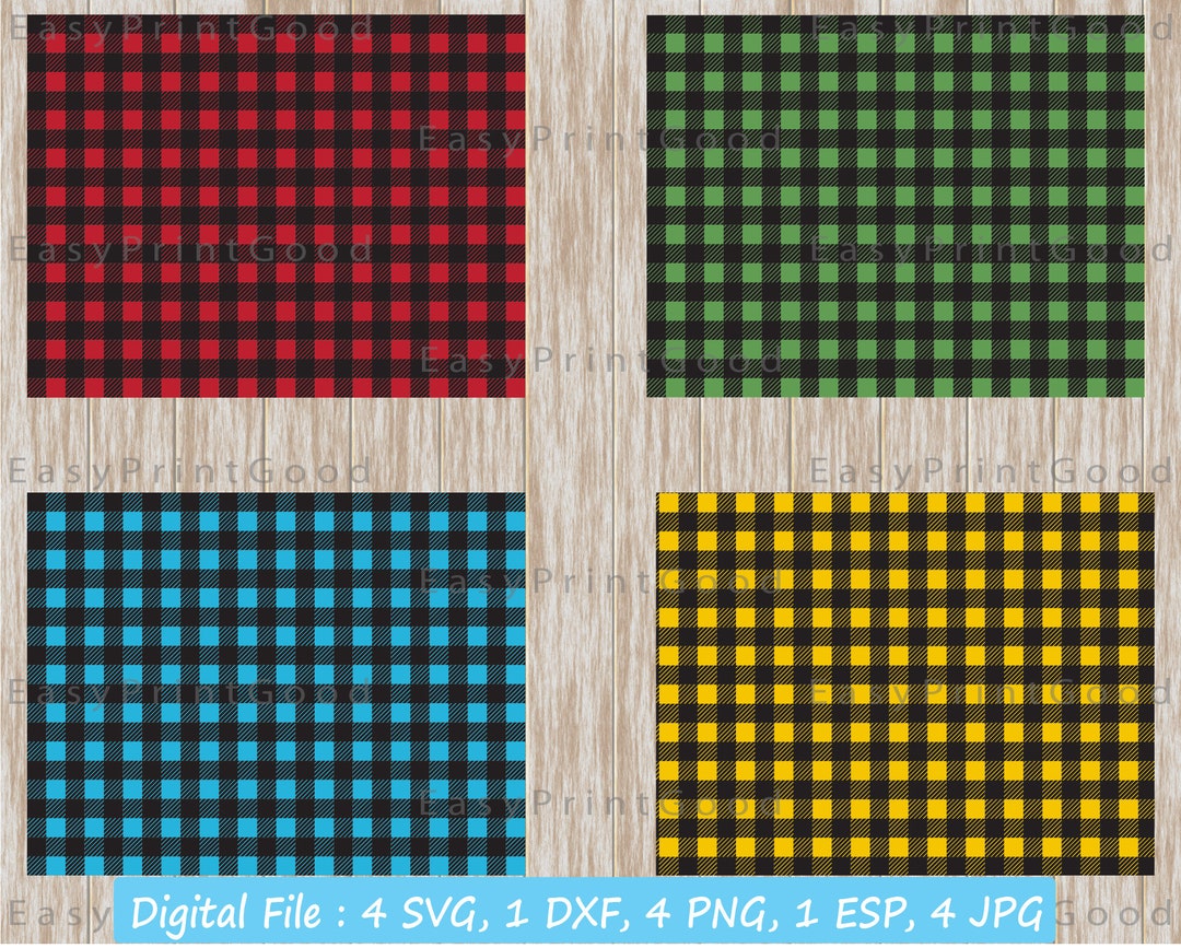 Buffalo Plaid SVG Bundle: Farmhouse Pattern Cut Files (digital Download ...