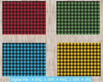 Buffalo Plaid SVG Bundle: Farmhouse Pattern Cut Files (Digital Download)