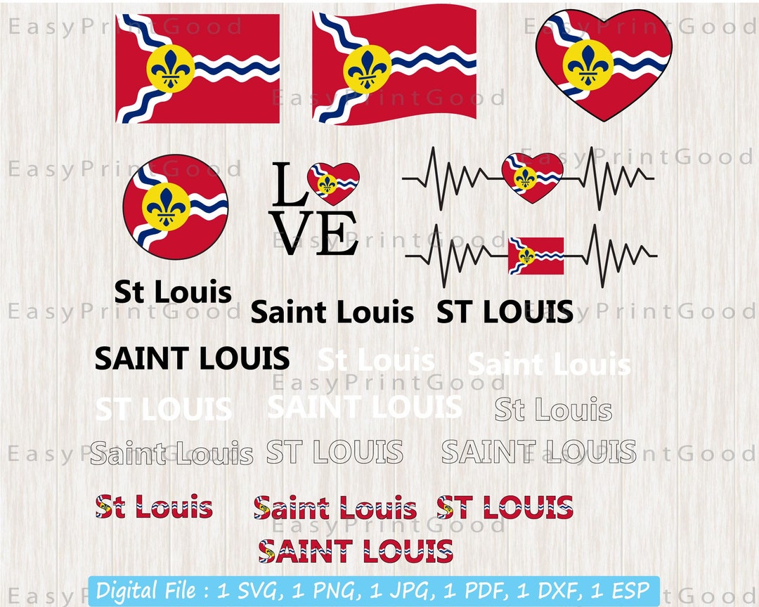 St Louis Flag Clipart: SVG, PNG, PDF Cut File (instant Download) - Etsy