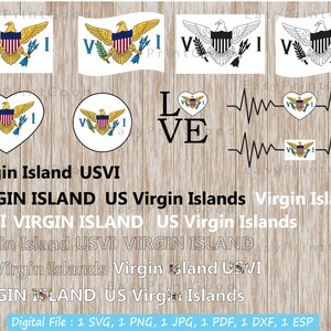 US Virgin Islands Flag Svg Bundle, United States Virgin Islands Flag, USVI Svg, Virgin Islands Flag, US Virgin Islands, Cut file, Cricut Svg