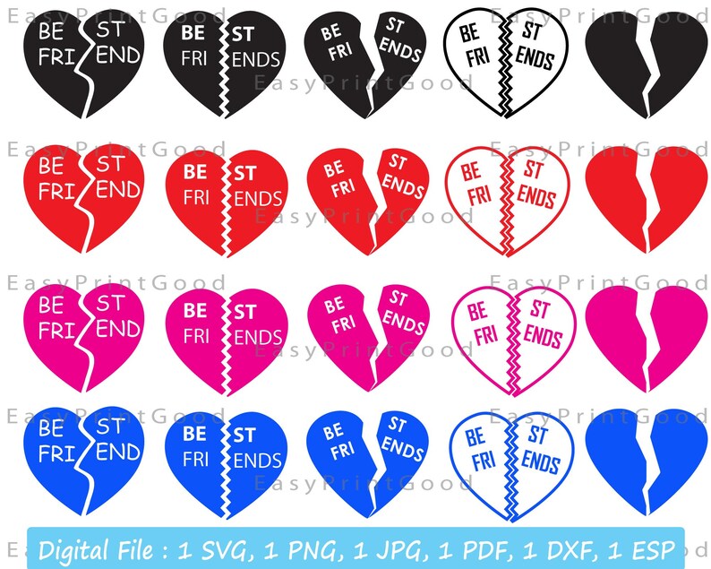 Free Free 111 Best Friends Svg Heart SVG PNG EPS DXF File