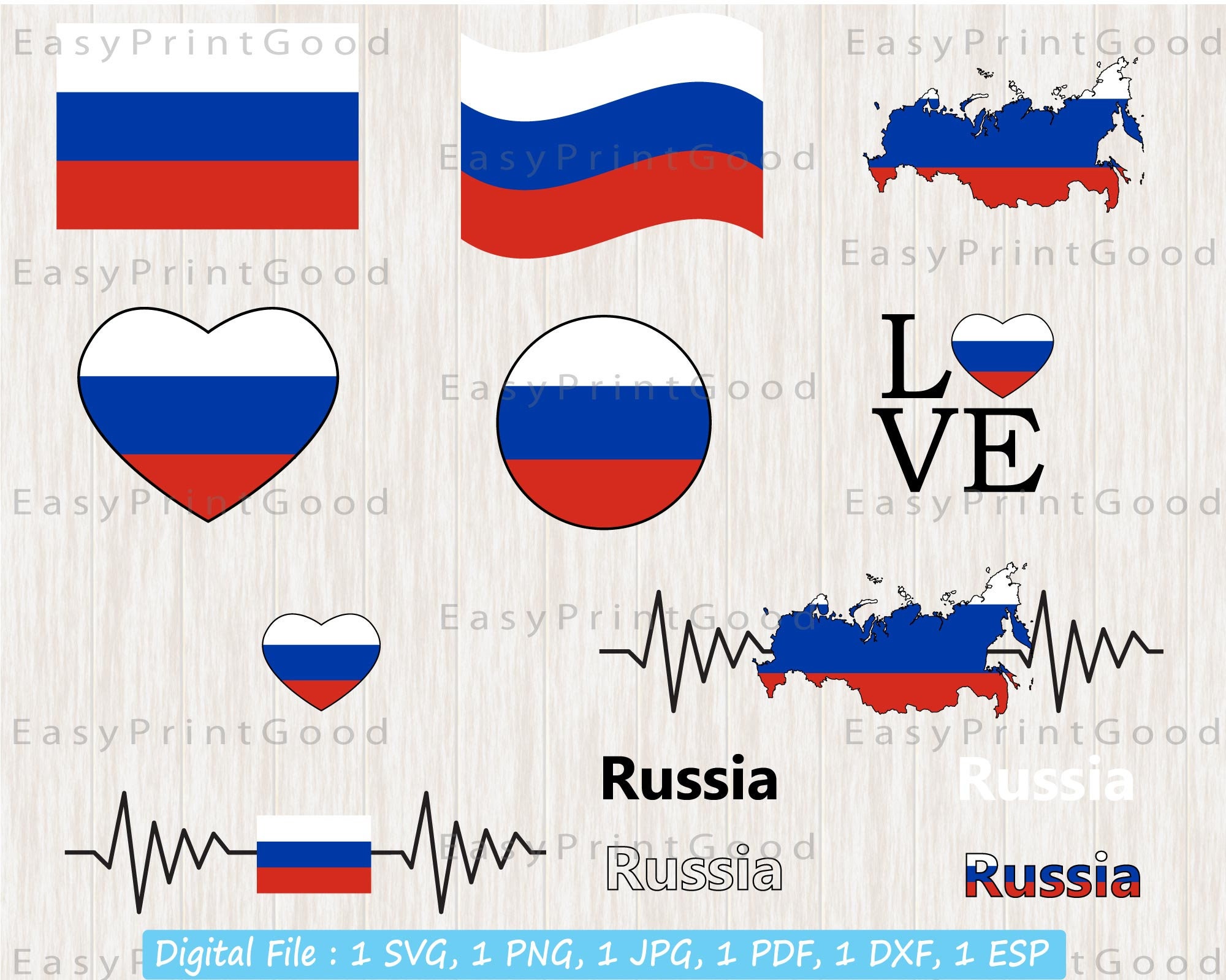 Flag of Russia (since 1991) Sticker for Sale by Smaragdas